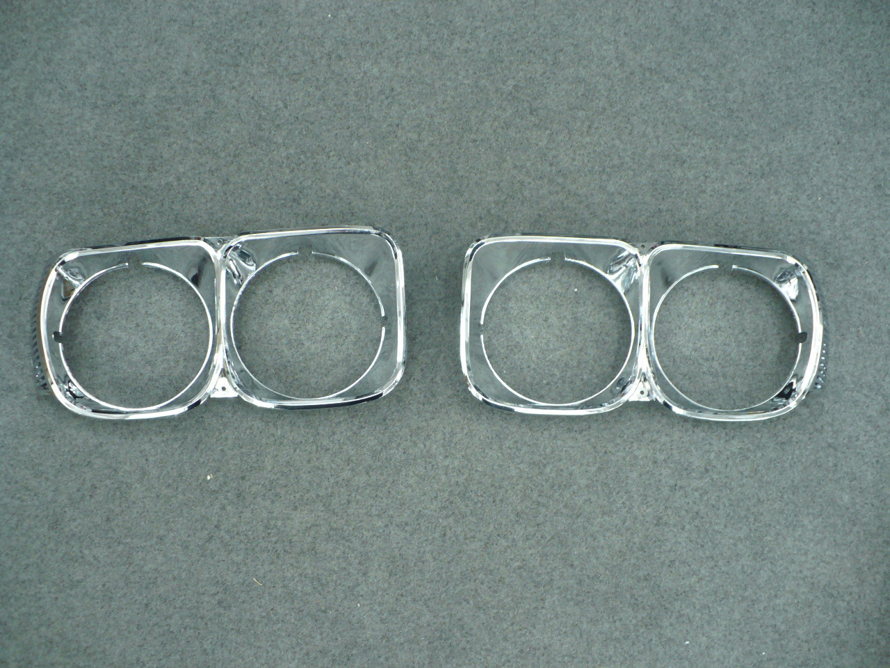 Mazda RX3 12A Chrome Headlight Surrounds (Pair)