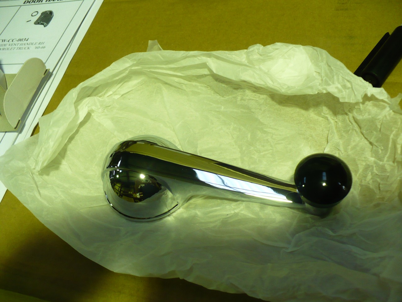 Chevy Pickup 1947-1966 Window Winder Handle with Black Knob