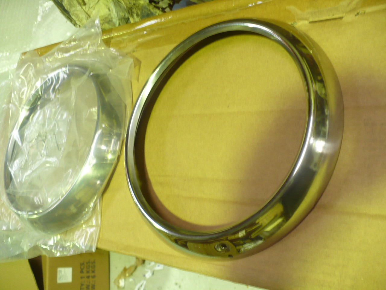 Chevy Pickup 1947-1955 Headlight Bezel Stainless Steel (Pair) with Clips