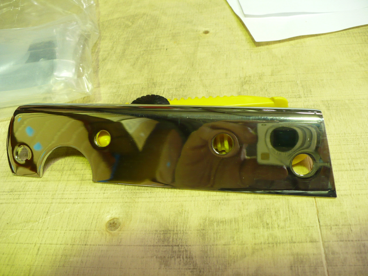 Chevy Pickup 1954-1955 Left Hand Tail Light Bracket Chrome