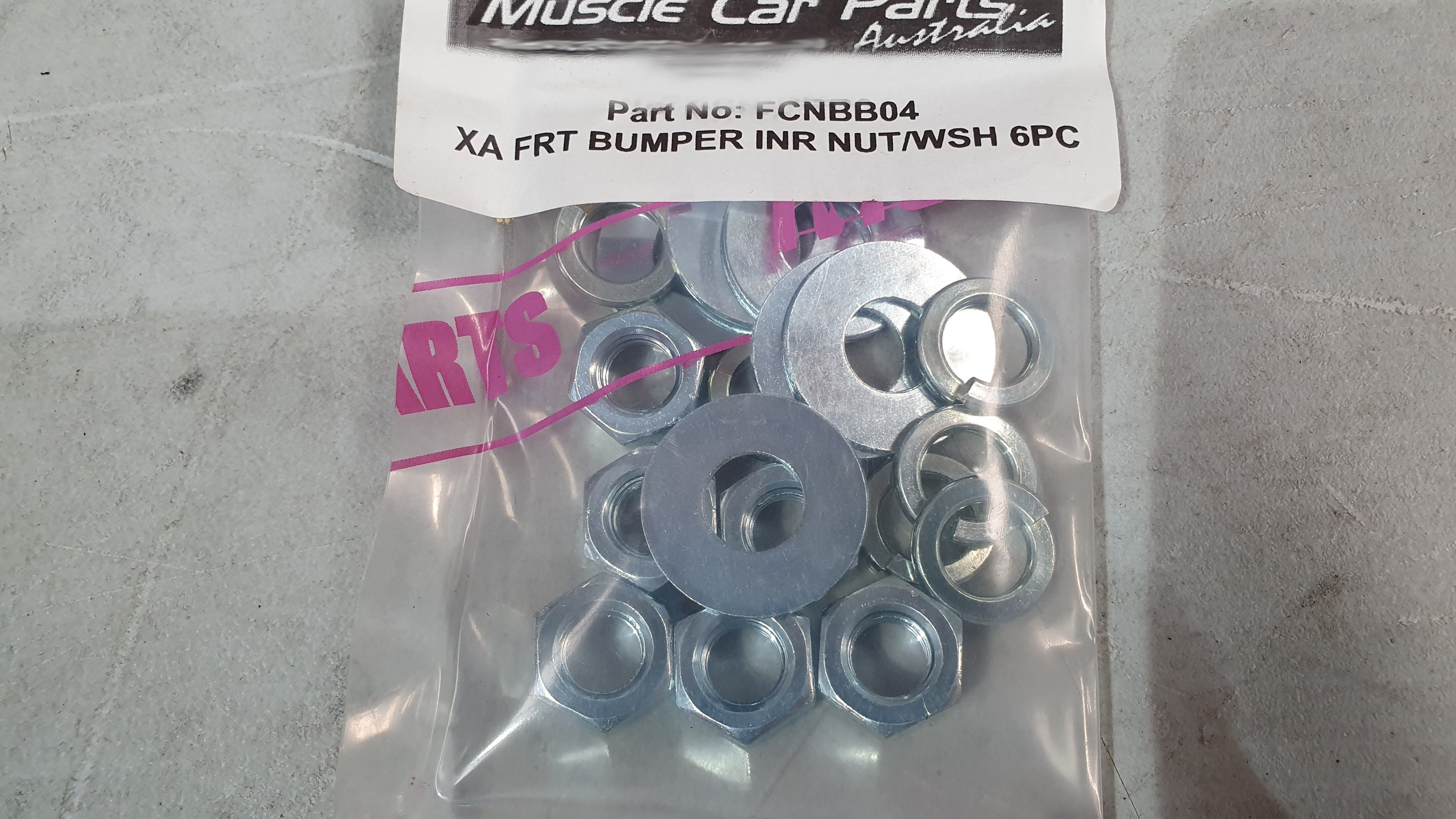 Ford Falcon XA Front Bumper Inner Nuts / Washers 6PC