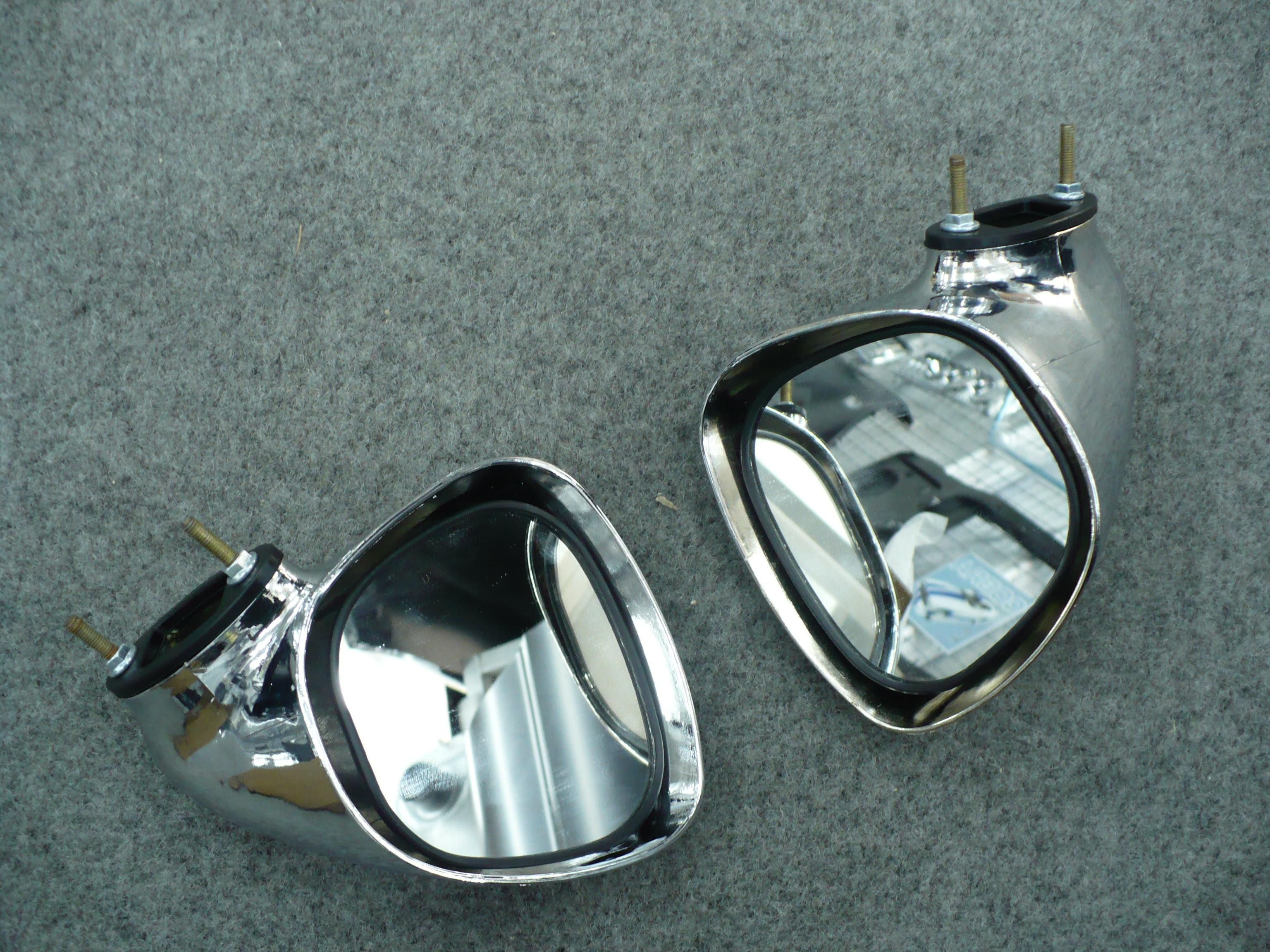 Ford XY GT Tear Drop Mirrors Chrome - Fits many other models