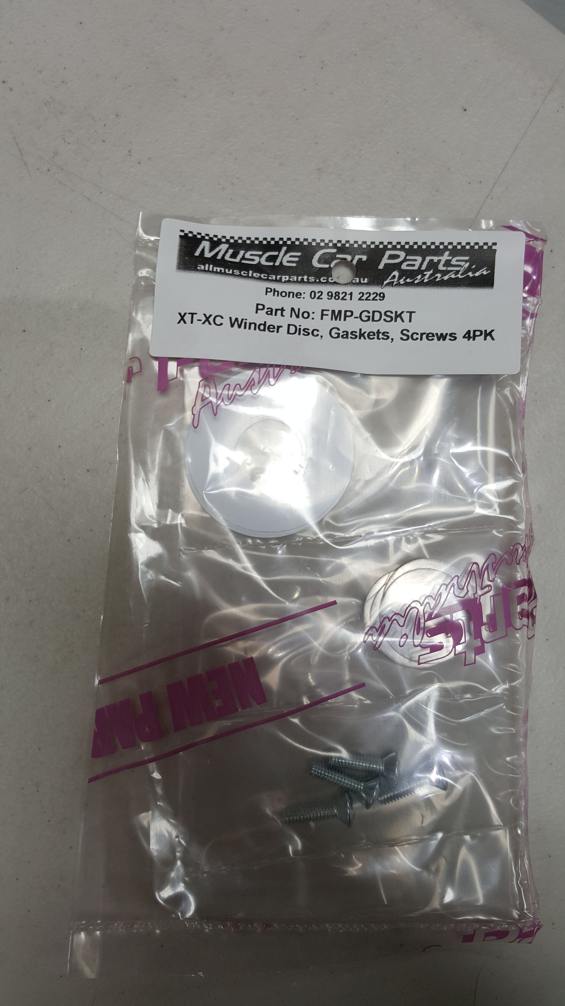 Ford Falcon XT-XC Winder Disc, Gaskets and Screws 4pk