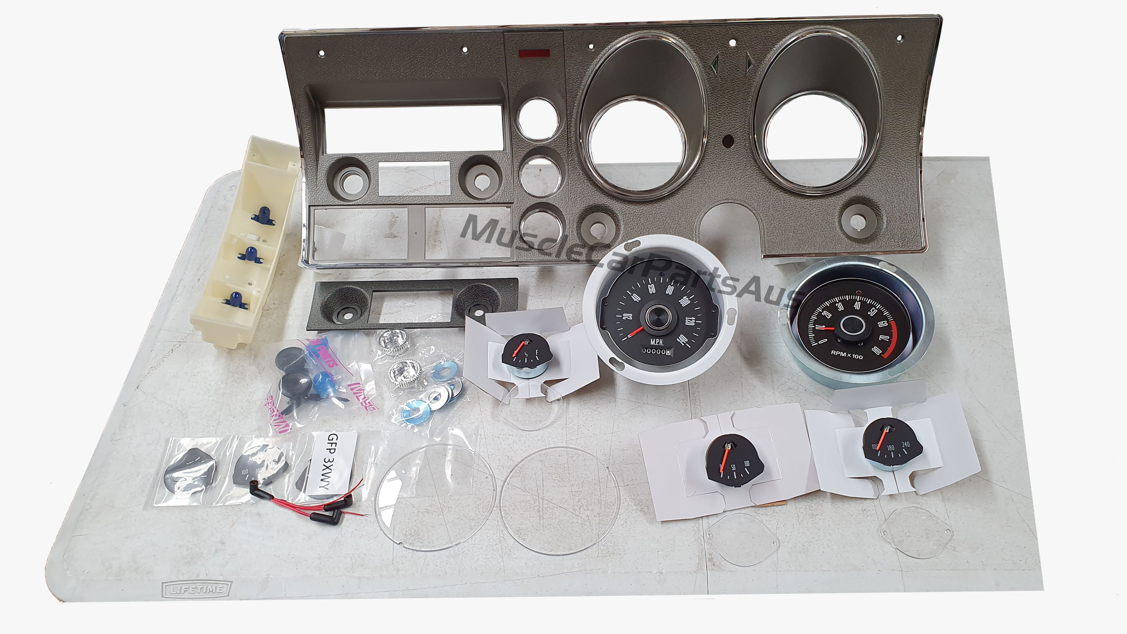 Ford Falcon XY GT Complete Dash Fascia Kit with 140MPH Speedo