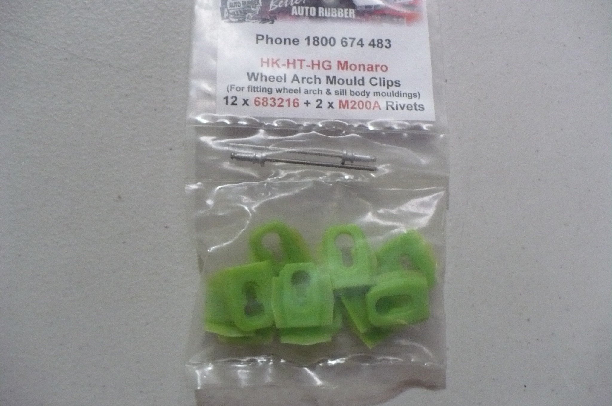 Holden HK-HT-HG Monaro Wheel Arch Mould Clips