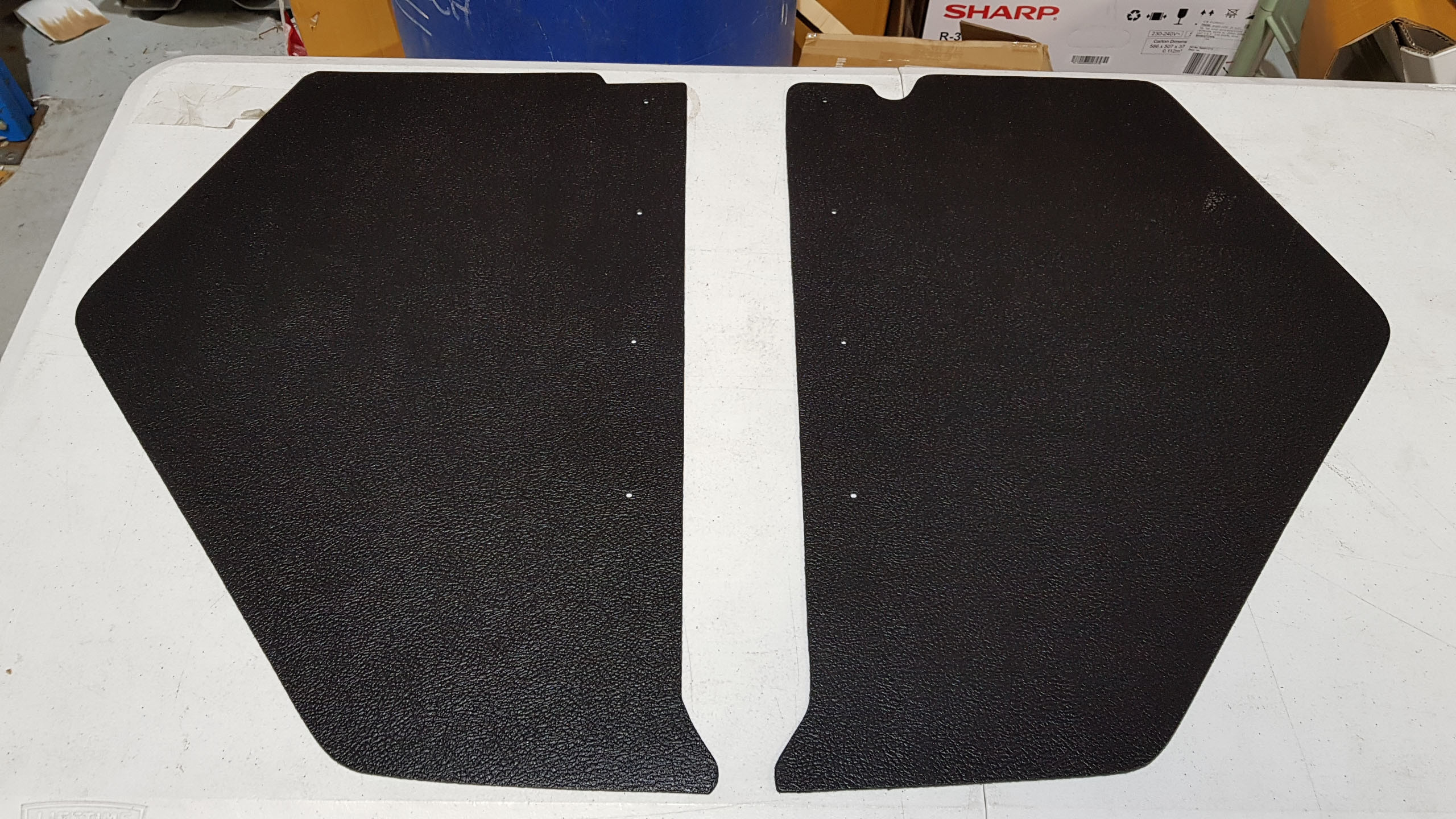 Holden FX-FJ Black Embossed Board Kick Panels