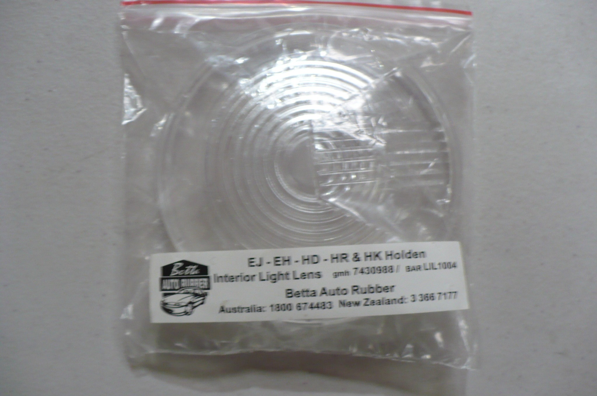 Holden EJ-HK Interior Light Lens