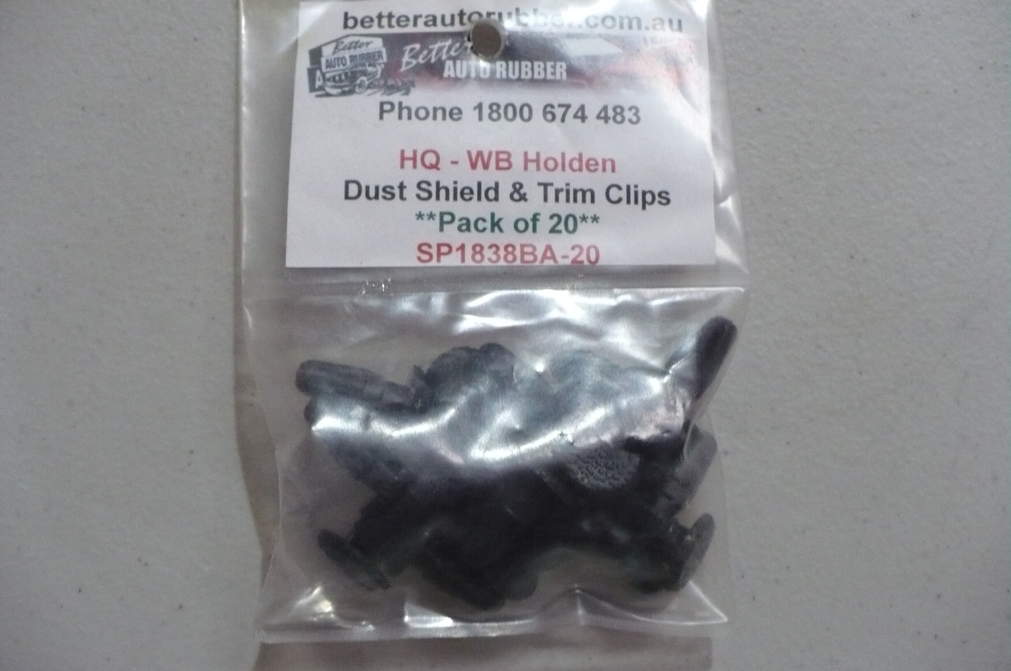 Holden HQ-WB Dust Shield & Trim Clips 20pc