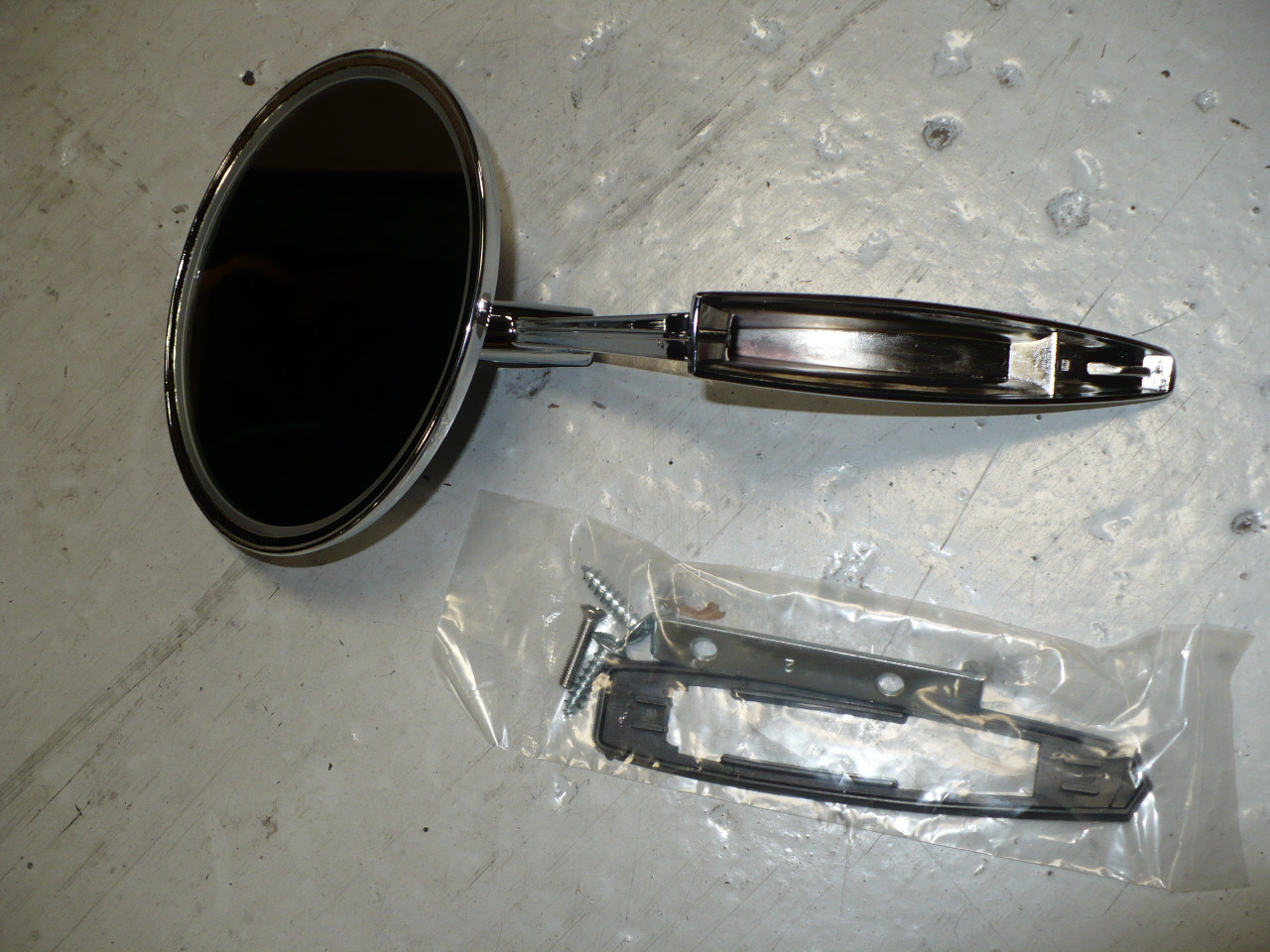 Camaro Chevelle El Camino Impala Nova 1966*-1972* Round Door Mirror With Bowtie Logo
