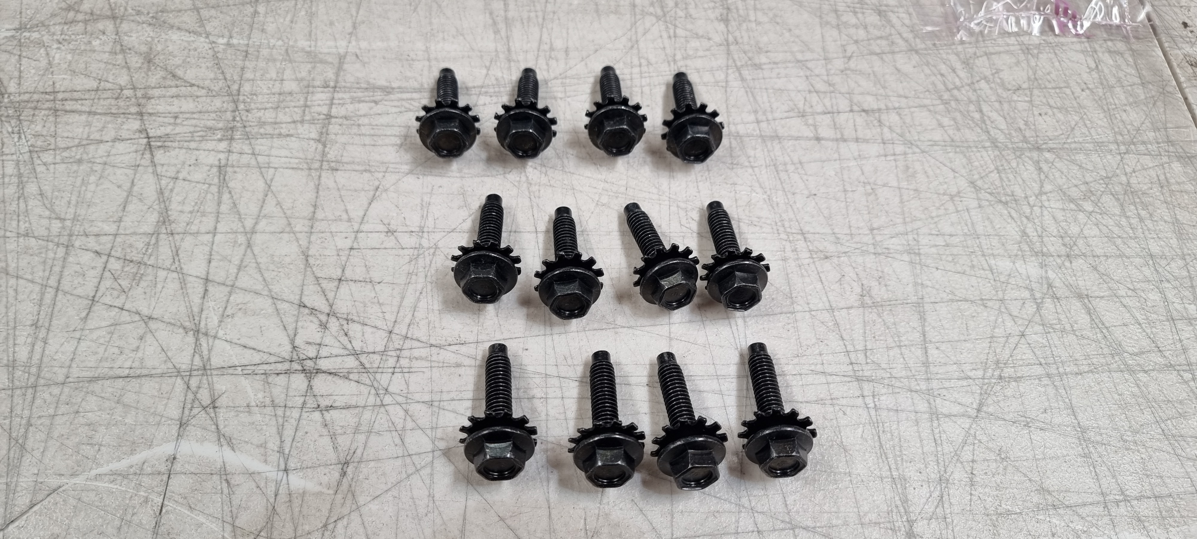 Ford Falcon XR-XY S Mark Black Door Bolts (12PK)