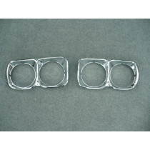 Mazda RX3 12A Chrome Headlight Surrounds (Pair)