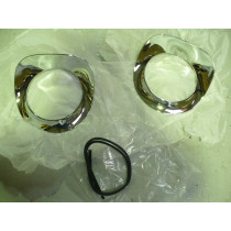 Chevy Pickup 55-57 Head Lamp Bezel and Rubber Seal (Pair)