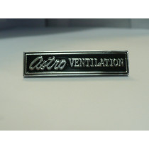 Camaro 69 Dash Badge / Emblem - 'Astro Ventilation'  Chevelle Nova Firebird