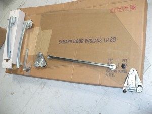 Camaro Firebird 1968-1969 Left Hand Complete Door Window Glass Assembly