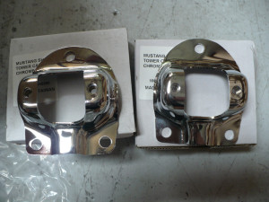 Mustang 67-68-69-70 Shock Tower Cap Chrome (Pair)