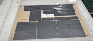 Holden HJ-HZ GTS Silver Dash Gauge Surround Decal Kit