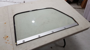 Chevy Pickup 1947-1950 Right Hand Door Glass With Chrome Frame