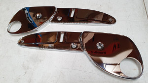 Holden HK-HT-HG Chrome Bucket Seat Adjuster / Hinge Covers Pair