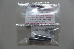 Holden HK-WB & Torana LC-UC Chrome Door Lock Knob 2pc
