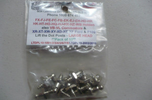 Holden FX-WB & Commodore VB-VL & Ford XR-XF & F100 Lift the Dot Posts(Large Head) 10pc