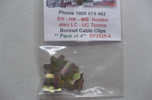 Holden EH-WB & Torana LC-UC Bonnet Cable Clips 4pc