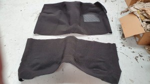 Holden HQ-WB Ute /  Panel Van Black Loop Pile Carpet With Underlay (4PC)