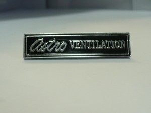 Camaro 69 Dash Badge / Emblem - 'Astro Ventilation'  Chevelle Nova Firebird