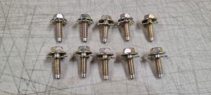Ford Falcon XR-XY Gold Zinc Guard / Fender Bolts 10pk