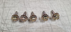 Ford Falcon XR-XY Gold Zinc Guard / Fender Bolts 5pk