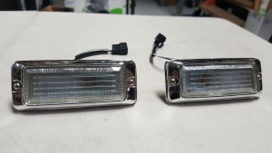 Mazda RX3 808 Front Guard Blinkers / Indicators Clear With Amber Bulb