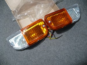 Mazda RX3 Park Lamp Complete Unit Orange/Clear (Pair)