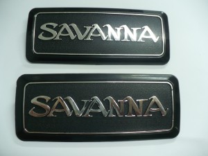 Mazda RX3 Savanna Rear Quarter Badges (Pair)