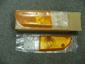 Mazda R100/1000 Front Lenses (Amber/Clear)