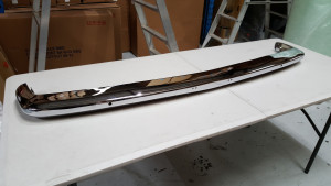 Datsun 1600/510/Blue Bird One piece style Chrome Front Bumper Bar WITH Overrider Holes