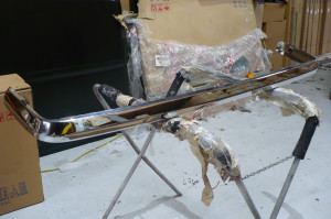 Datsun 1600/510/Blue Bird One piece style Chrome Rear Bumper Bar WITHOUT Overrider Holes