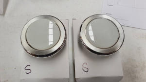 Holden HQ Silver Interior Courtesy / Pillar Light Dome Base + Lens (Pair)