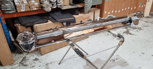 Chevrolet 1957 Rear Chrome Bumper Bar Set With Brackets