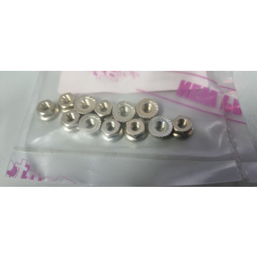 Whizlock / Serrated Flange Nut 3/16 UNC Thread 12 Pack